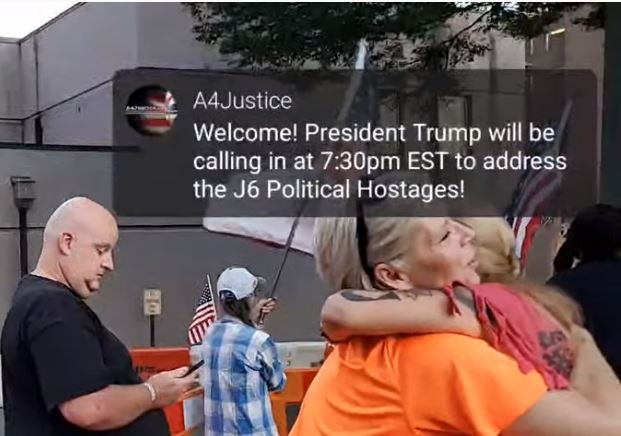 “We’re With You. We’re Working with a Lot of Different People on This” – BREAKING NOW: PRESIDENT TRUMP calls Protesters Outside of the DC Gulag — During Nightly Vigil! (VIDEO)