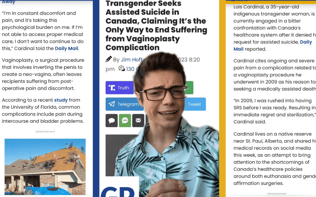 Victor Reacts: Horrific! Transgender Seeks to be Euthanized to Escape Trauma of “Transition” Surgery (VIDEO)