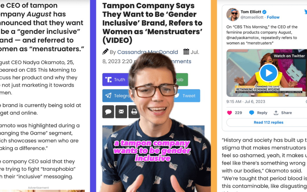 TGP Reacts: Gender Inclusive Tampons?! Woke Brand Calls Women “Menstruaters”
