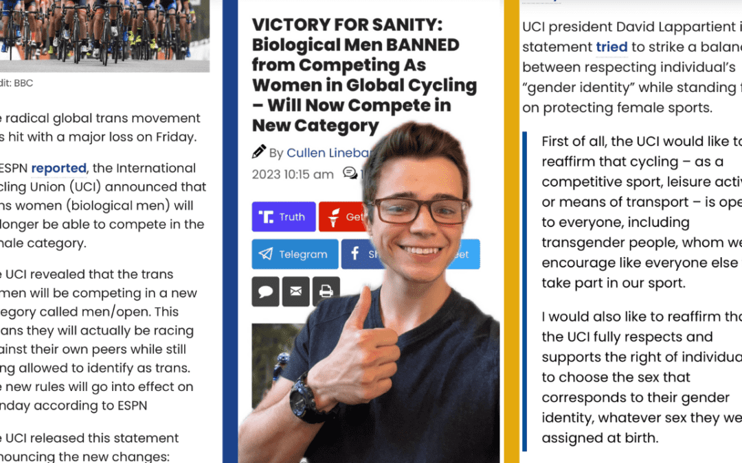 Victor Reacts: MEN Banned From WOMEN’S Cycling! Common Sense Wins (VIDEO)