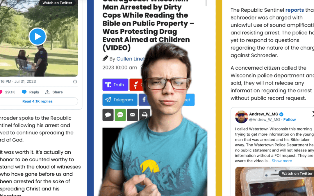 Victor Reacts: Young Christian Man Arrested While Preaching on Public Property, Opposing Drag Queen Event Targeting Children (VIDEO)