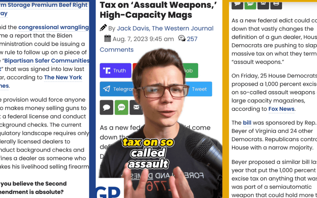 Victor Reacts: House Democrats Seek to Price Low Income People Out of Their Rights With 1000% Tax on “Assault Weapons” (VIDEO)