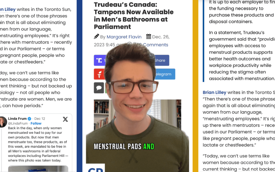 Victor Reacts: The West is a Joke! Tampons for MEN in Canadian Parliament (VIDEO)