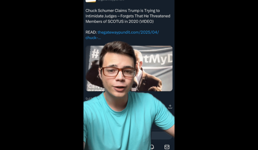 Victor Reacts: They Actually Think You Are Stupid – Chuck Schumer Claims Trump is “Intimidating Judges” (VIDEO)