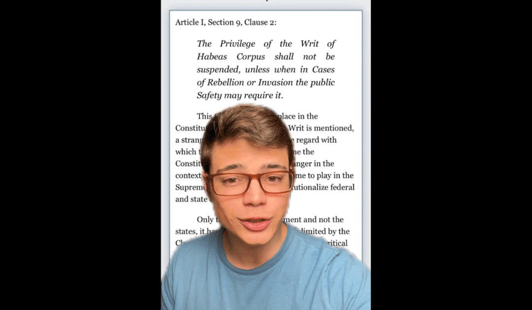 Victor Reacts: Suspending Habeas Corpus: We Either Have a Country or We Don’t (VIDEO)