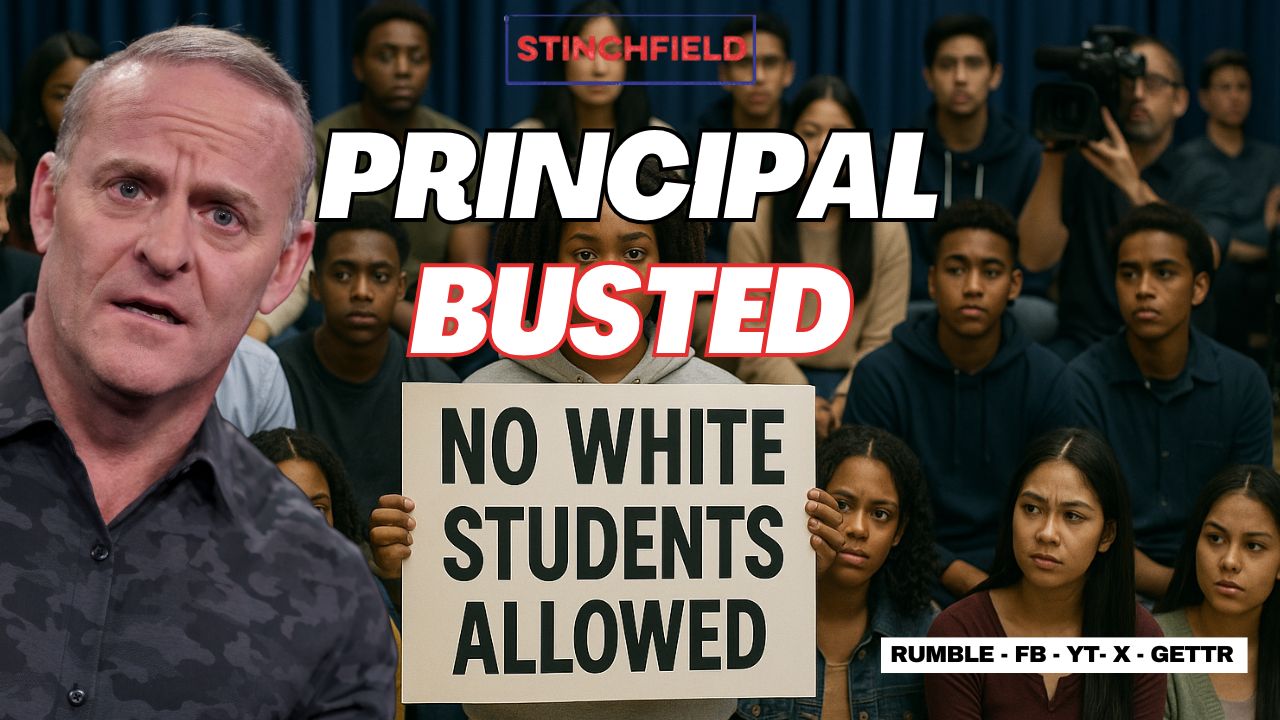 Principal facing controversy as students hold a sign reading 