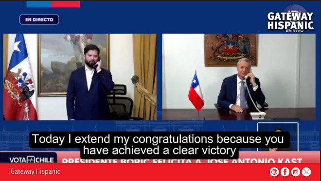 Boric Calls José Antonio Kast After Electoral Victory, Highlights an “Orderly and Respectful” Transition in Chile