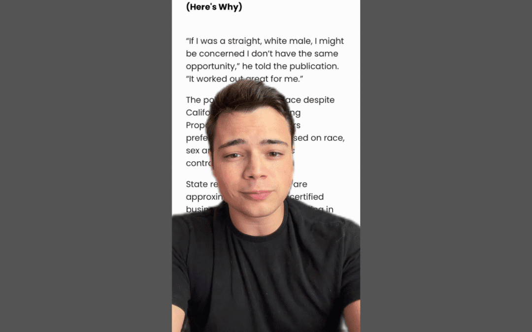 Victor Reacts: Are You Gay Enough for California Government Contracts? (VIDEO)